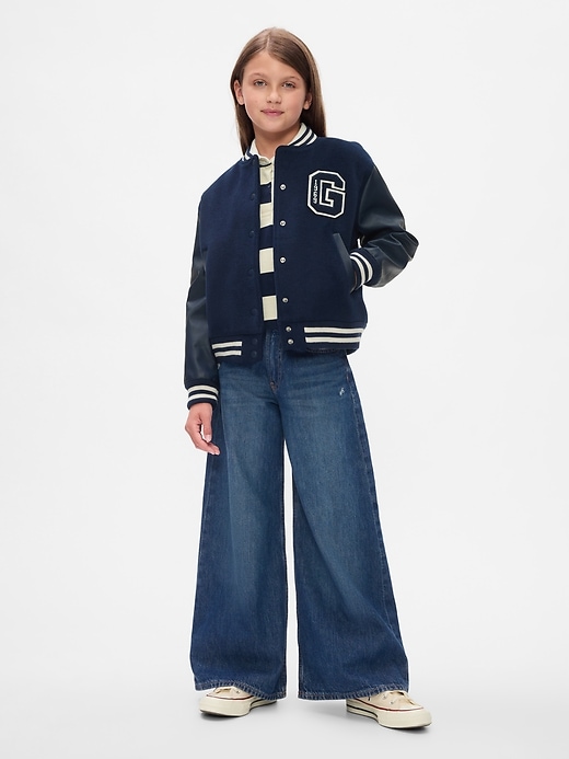 Image number 1 showing, Kids Mid Rise Baggy Jeans