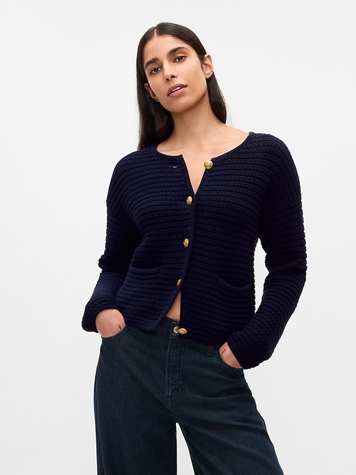 Image number 6 showing, Textured Sweater Jacket