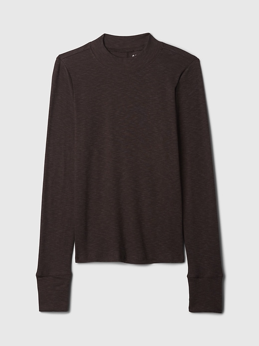 Image number 5 showing, Essential Rib Mockneck T-Shirt