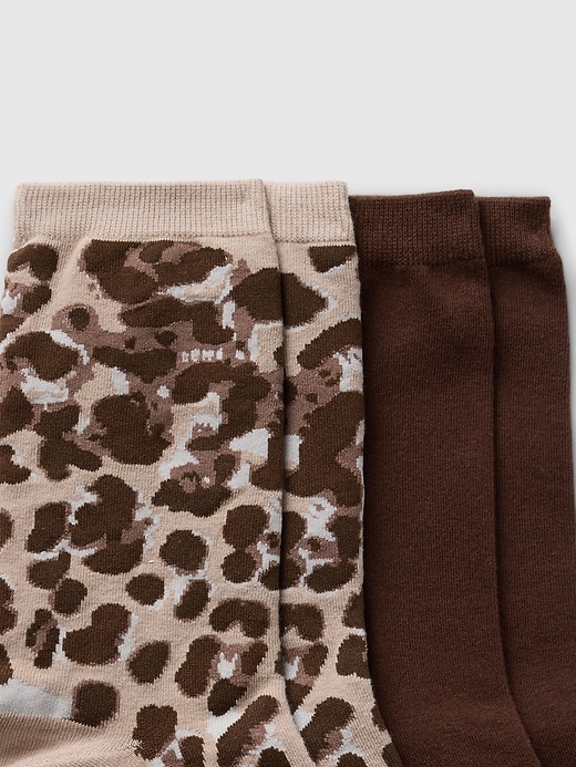 Image number 2 showing, Leopard Crew Socks (2-Pack)