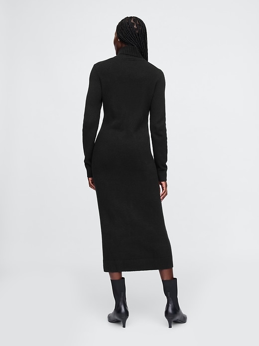 Image number 2 showing, CashSoft Turtleneck Maxi Sweater Dress