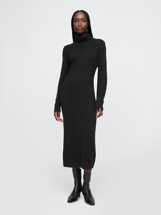 Image number 1 showing, CashSoft Turtleneck Maxi Sweater Dress