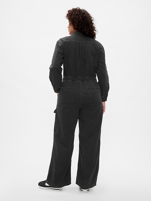 Image number 6 showing, Denim Cargo Jumpsuit