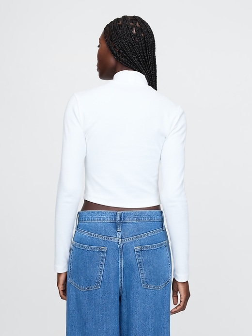 Image number 2 showing, Modern Cropped Mockneck Shirt