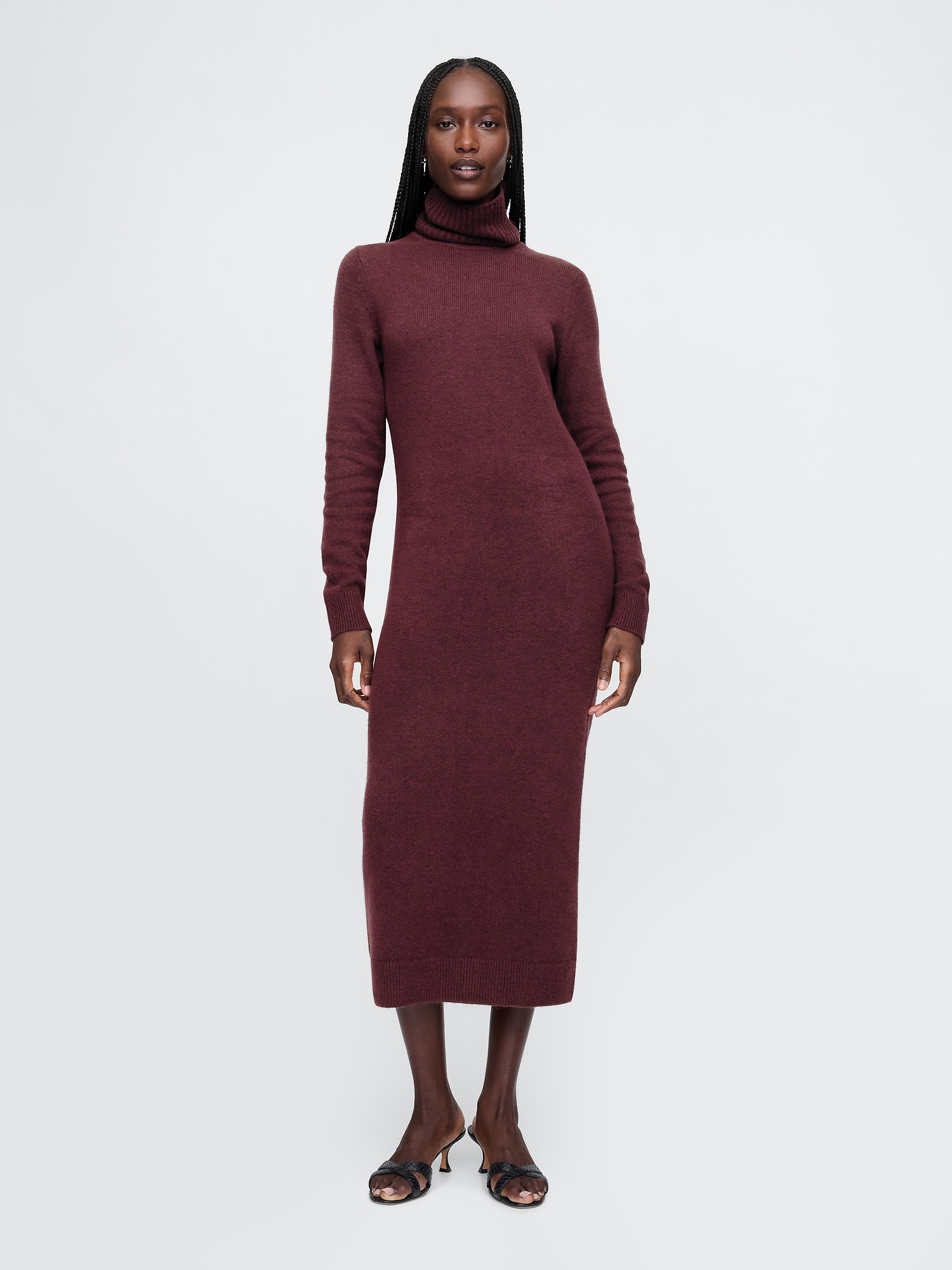 CashSoft Turtleneck Maxi Sweater Dress