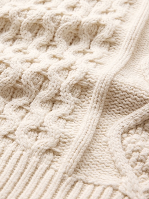 Image number 8 showing, Oversized Mixed Cable-Knit Sweater