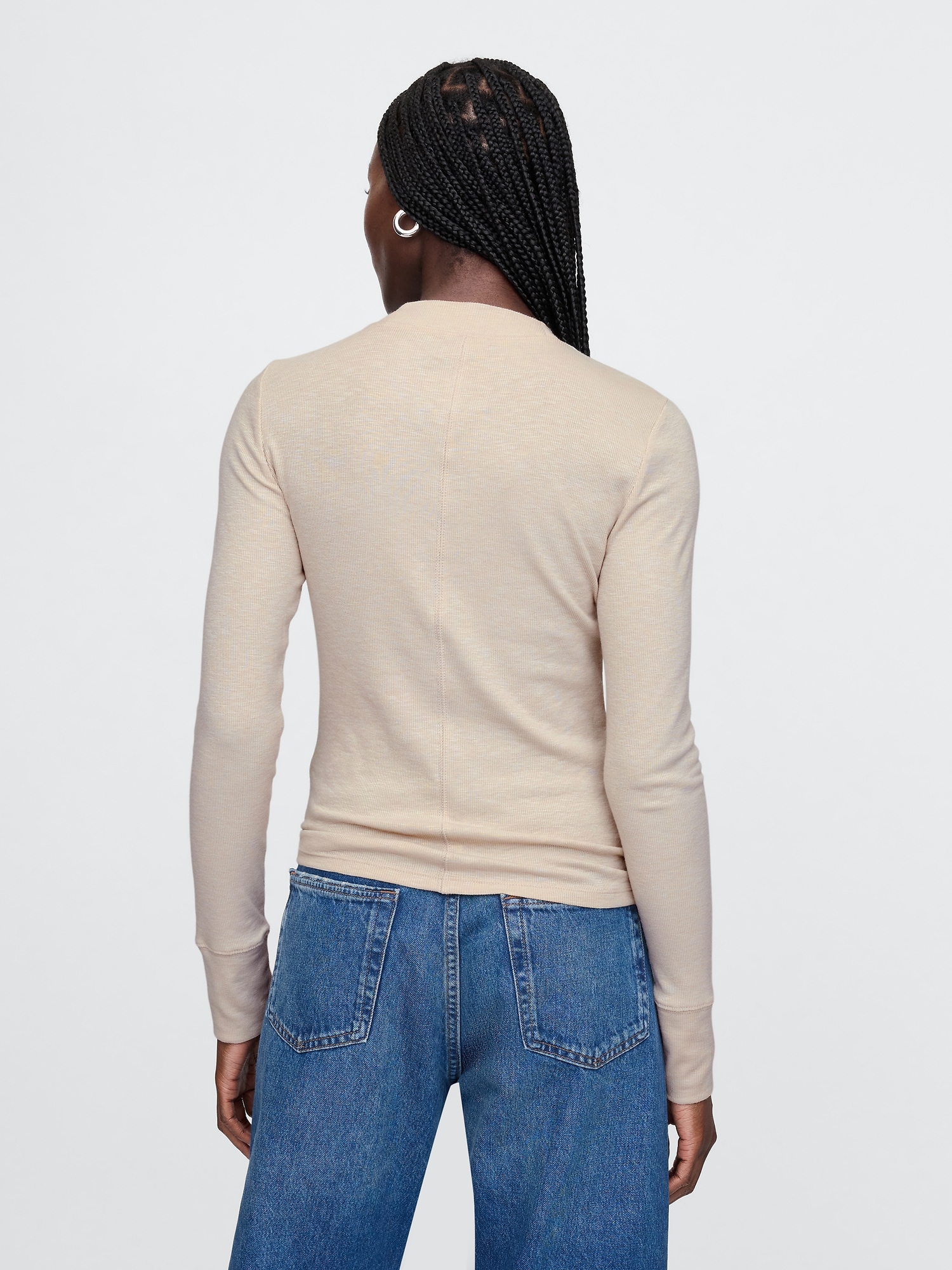 Essential Rib Mockneck T-Shirt