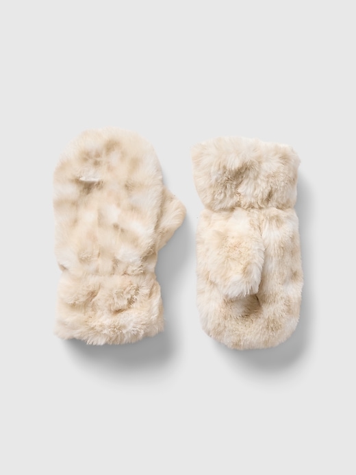 View large product image 1 of 1. Toddler Faux Fur Leopard Mittens