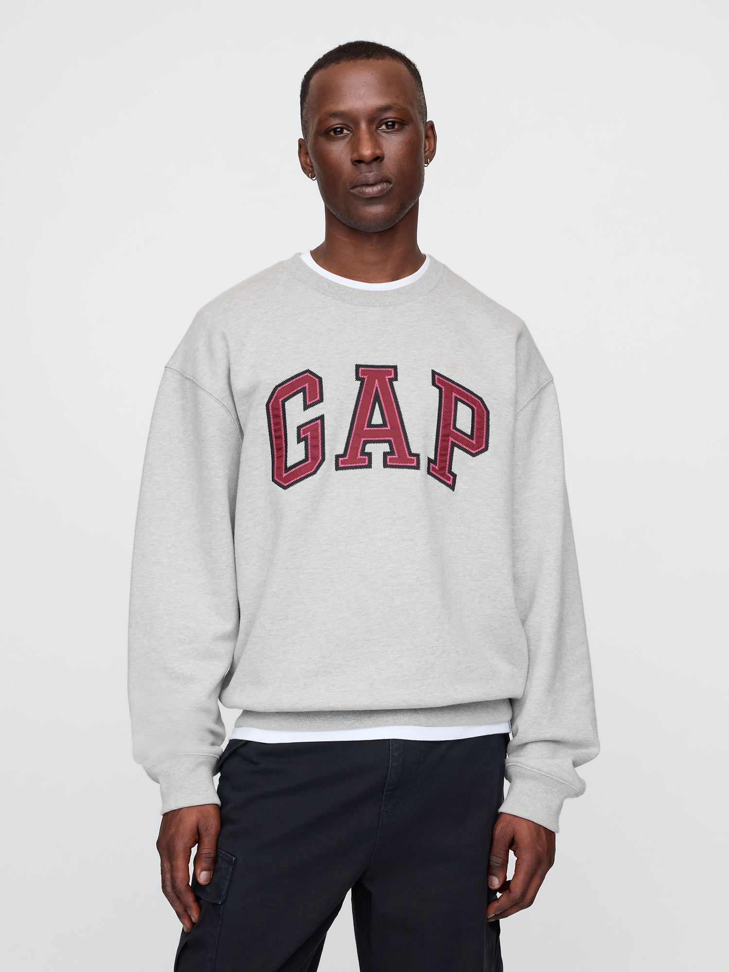 Men s Heavyweight Logo Sweatshirt by Gap Gray Size XS