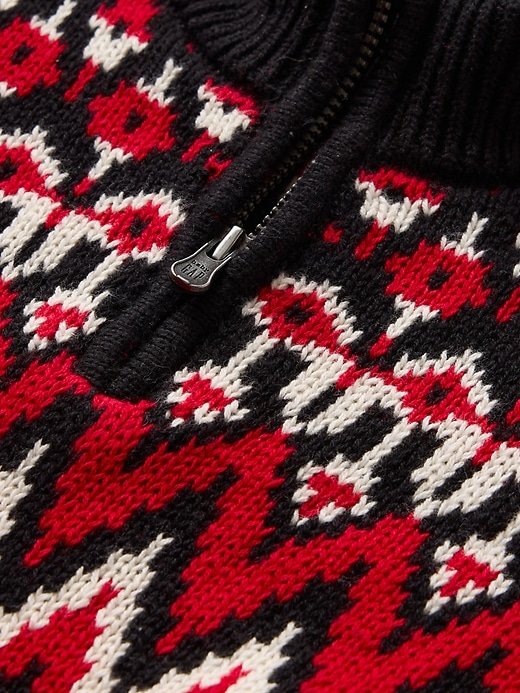 Image number 4 showing, babyGap Fair Isle Half-Zip Sweater