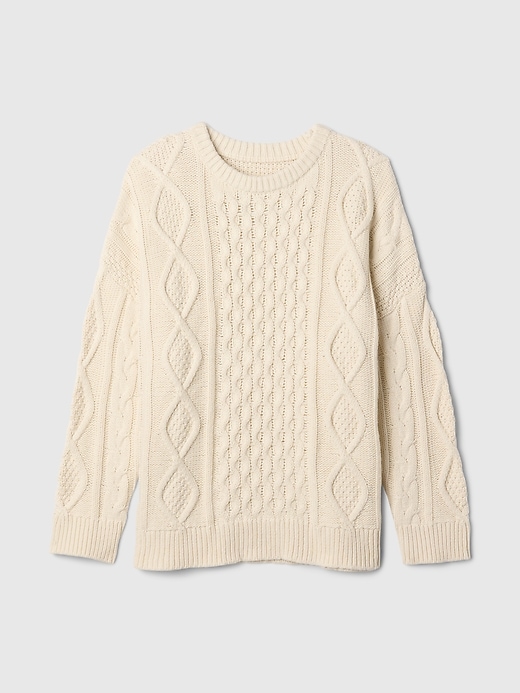 Image number 5 showing, Oversized Mixed Cable-Knit Sweater