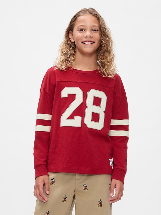 Image number 1 showing, Gap × Disney Kids Varsity Jersey T-Shirt