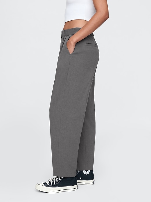 Image number 3 showing, 365 High Rise Brushed Twill Pleated Taper Trousers