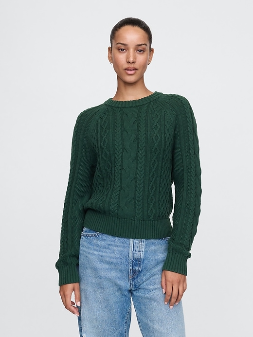 Image number 10 showing, Classic Cable-Knit Sweater