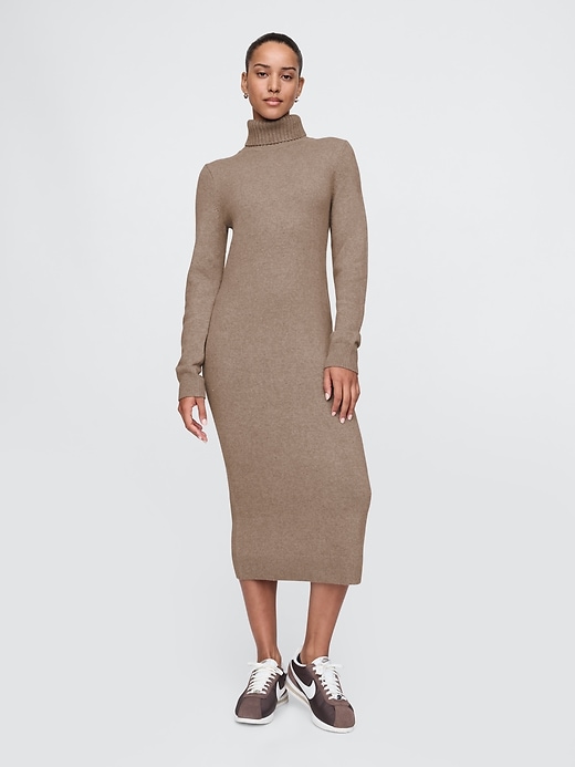 Image number 8 showing, CashSoft Turtleneck Maxi Sweater Dress