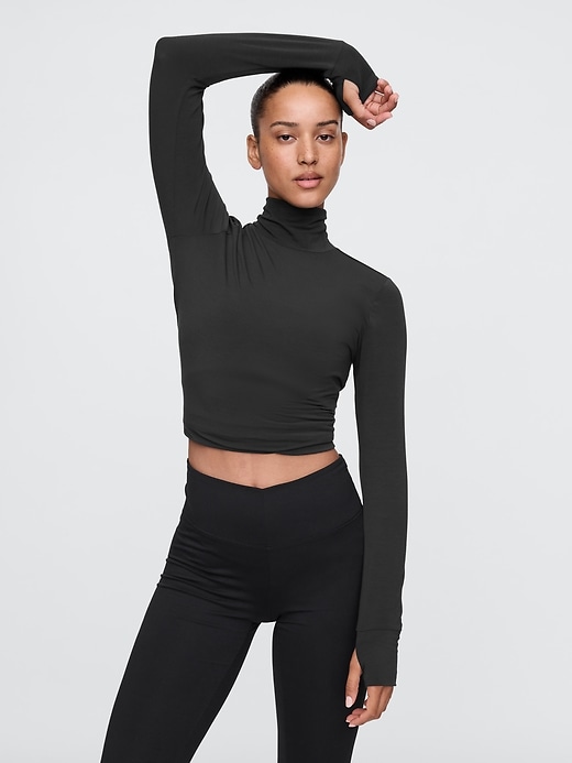 View large product image 1 of 13. GapFit Breathe Turtleneck