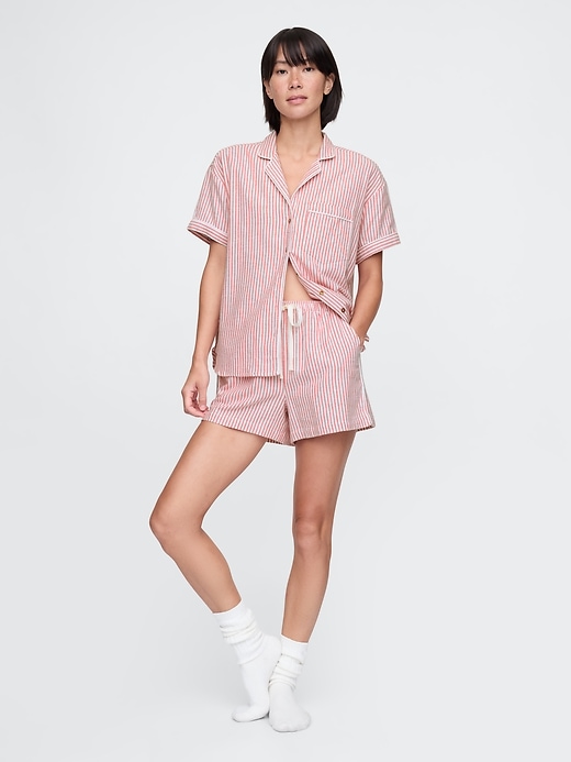 Image number 7 showing, Flannel PJ Shorts Set