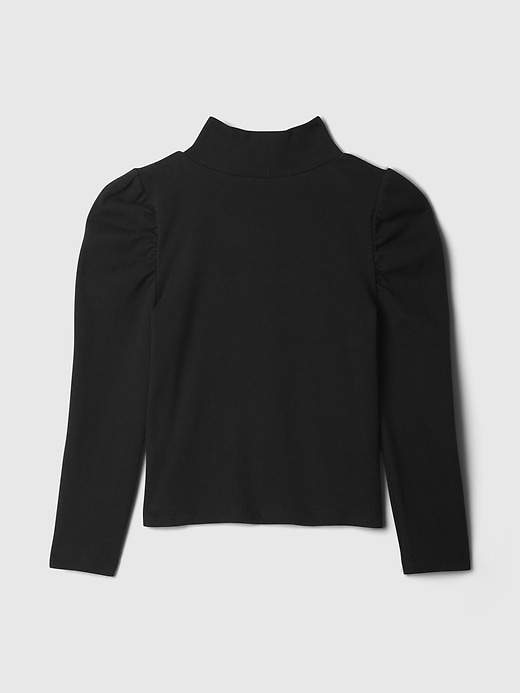 Image number 2 showing, Baby &amp; Toddler Puff Sleeve Rib Mockneck