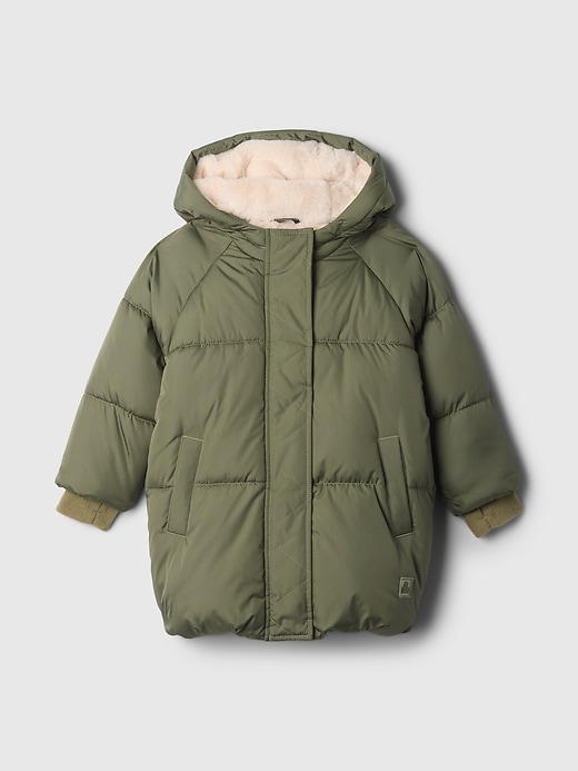 Image number 4 showing, babyGap Recycled Heavyweight Sherpa-Lined PrimaLoft® Puffer Jacket