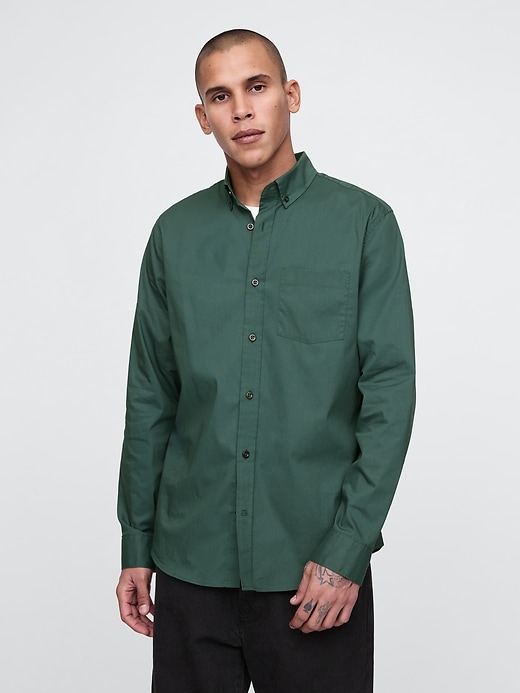 Image number 1 showing, All-Day Poplin Shirt in Standard Fit