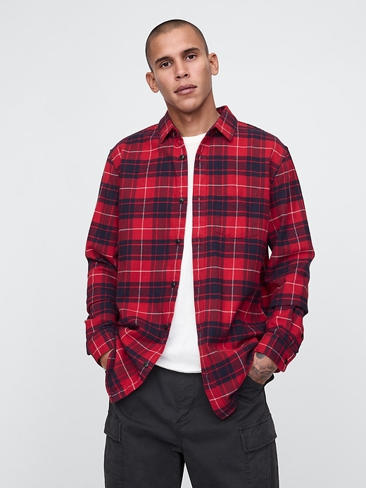 Image number 1 showing, Organic Cotton Flannel Shirt