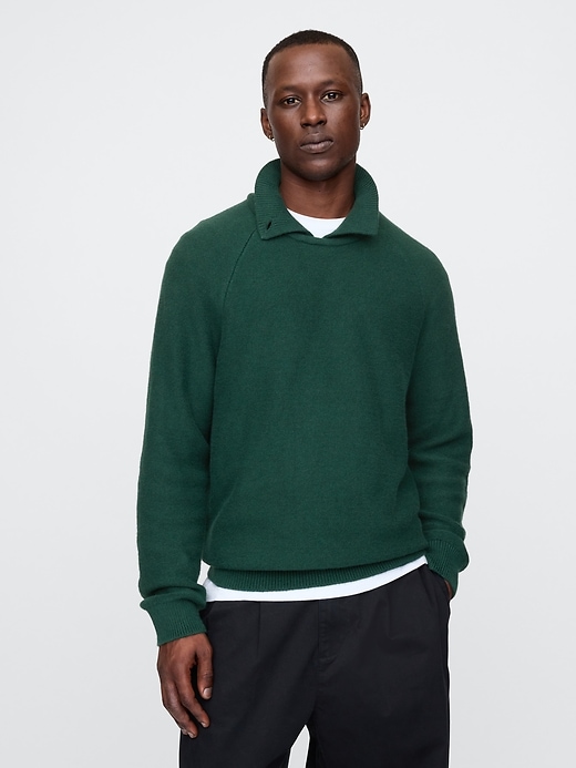 Image number 1 showing, CashSoft Polo Sweater