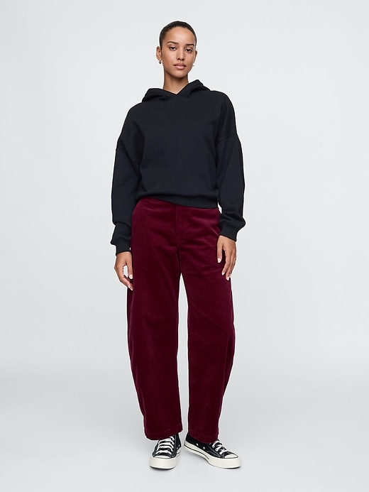 Image number 9 showing, High Rise Corduroy Tapered Ankle Trousers