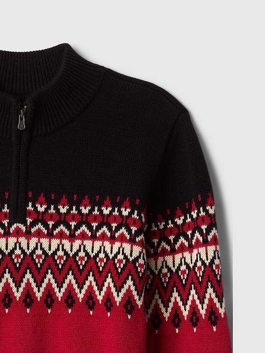 Image number 4 showing, Kids Fair Isle Half-Zip Pullover Sweater