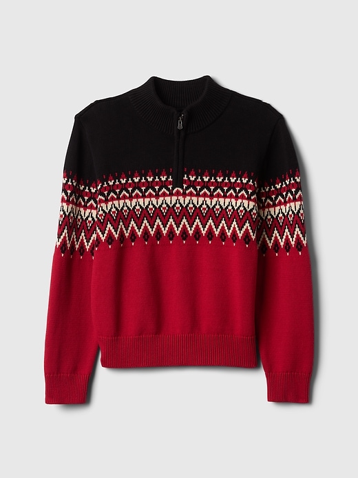 Image number 5 showing, Kids Fair Isle Half-Zip Pullover Sweater