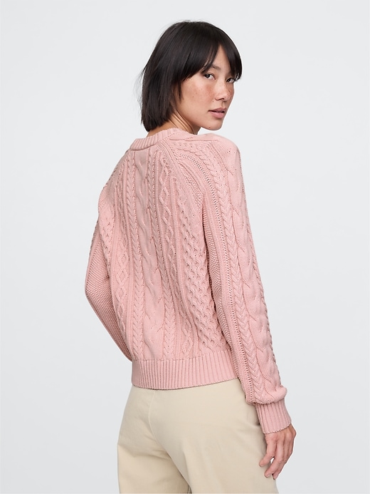 Image number 2 showing, Classic Cable-Knit Sweater