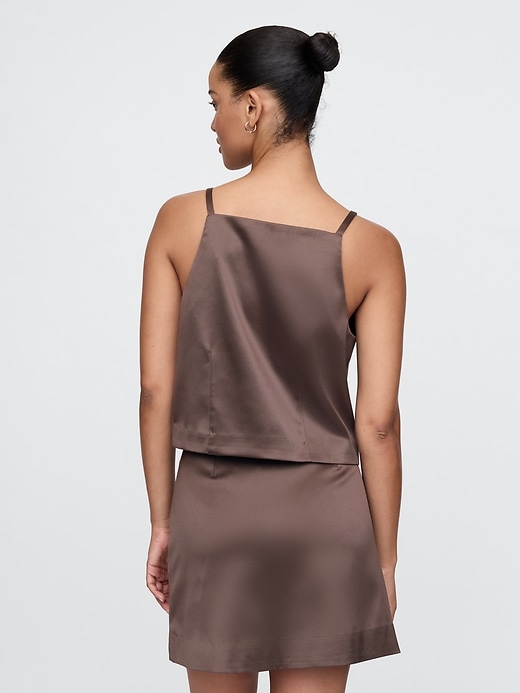 Image number 2 showing, Satin Square-Neck Bow Top