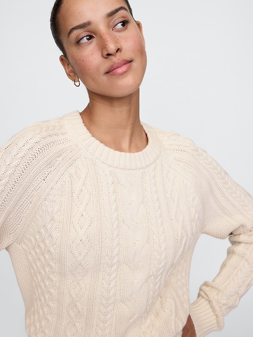 Image number 4 showing, Classic Cable-Knit Sweater