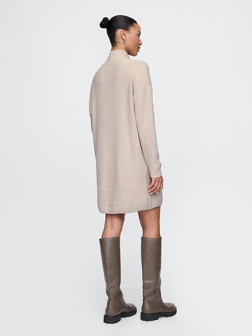 Image number 2 showing, CashSoft Rib Turtleneck Mini Sweater Dress