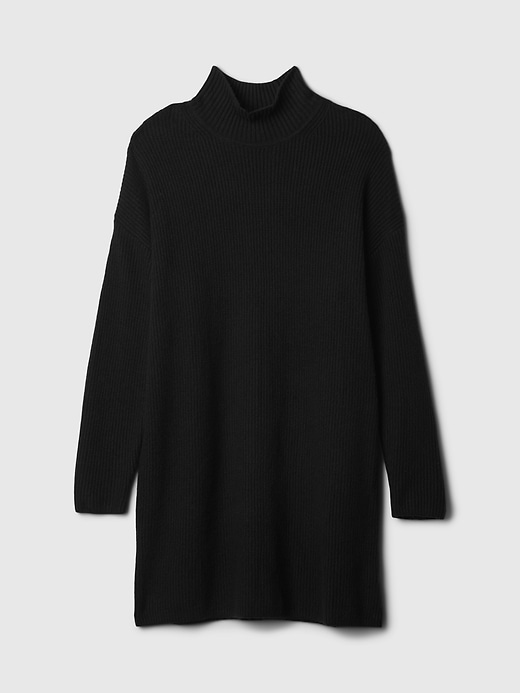 Image number 9 showing, CashSoft Rib Turtleneck Mini Sweater Dress