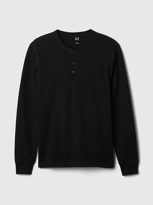 Image number 5 showing, Double-Knit Henley T-Shirt