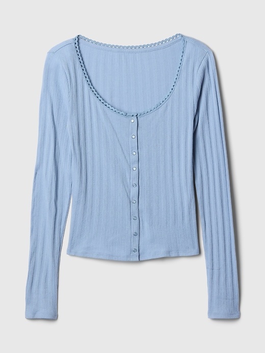 Image number 5 showing, Cropped Pointelle Cardigan