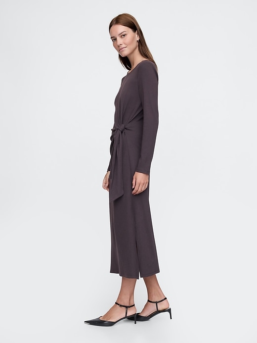 Image number 9 showing, Modern Rib Tie-Knot Midi Dress