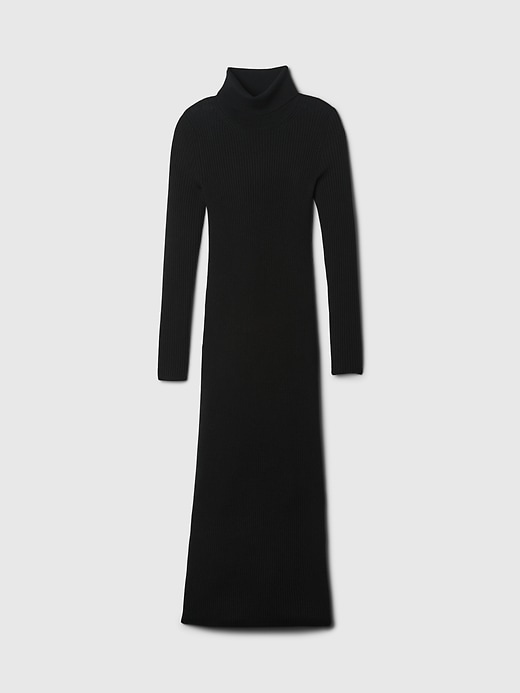 Image number 7 showing, Turtleneck Rib Midi Sweater Dress