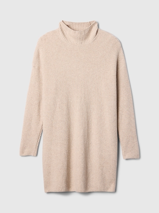 Image number 5 showing, CashSoft Rib Turtleneck Mini Sweater Dress