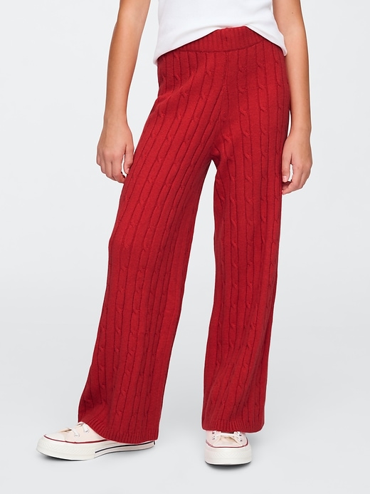 Image number 7 showing, Kids CashSoft Cable-Knit Sweater Pants