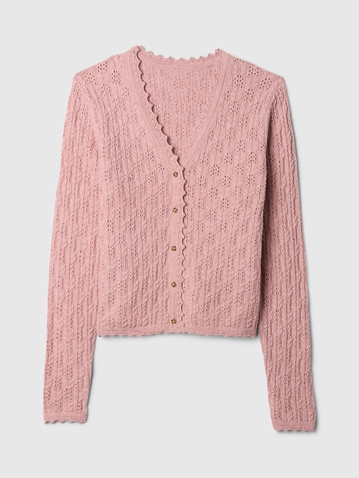 Image number 5 showing, CashSoft Pointelle Cardigan