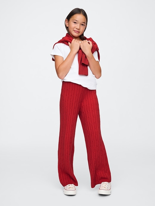 Image number 6 showing, Kids CashSoft Cable-Knit Sweater Pants