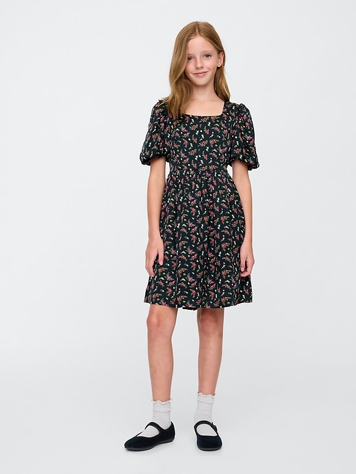 Image number 1 showing, Kids Floral Puff Dress