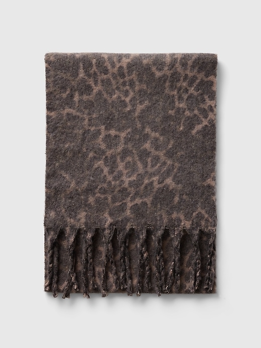 View large product image 2 of 3. Leopard Fringe Scarf