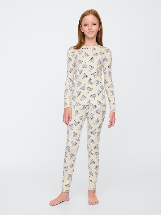 Image number 9 showing, Kids Organic Cotton Henley PJ Set