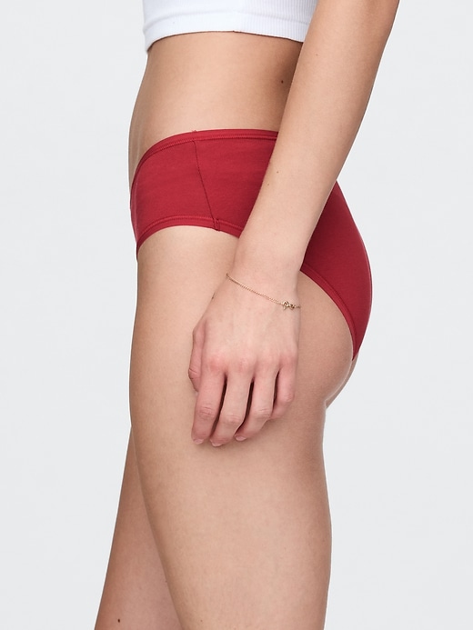 L'image numéro 2 présente Culotte taille basse en coton biologique extensible