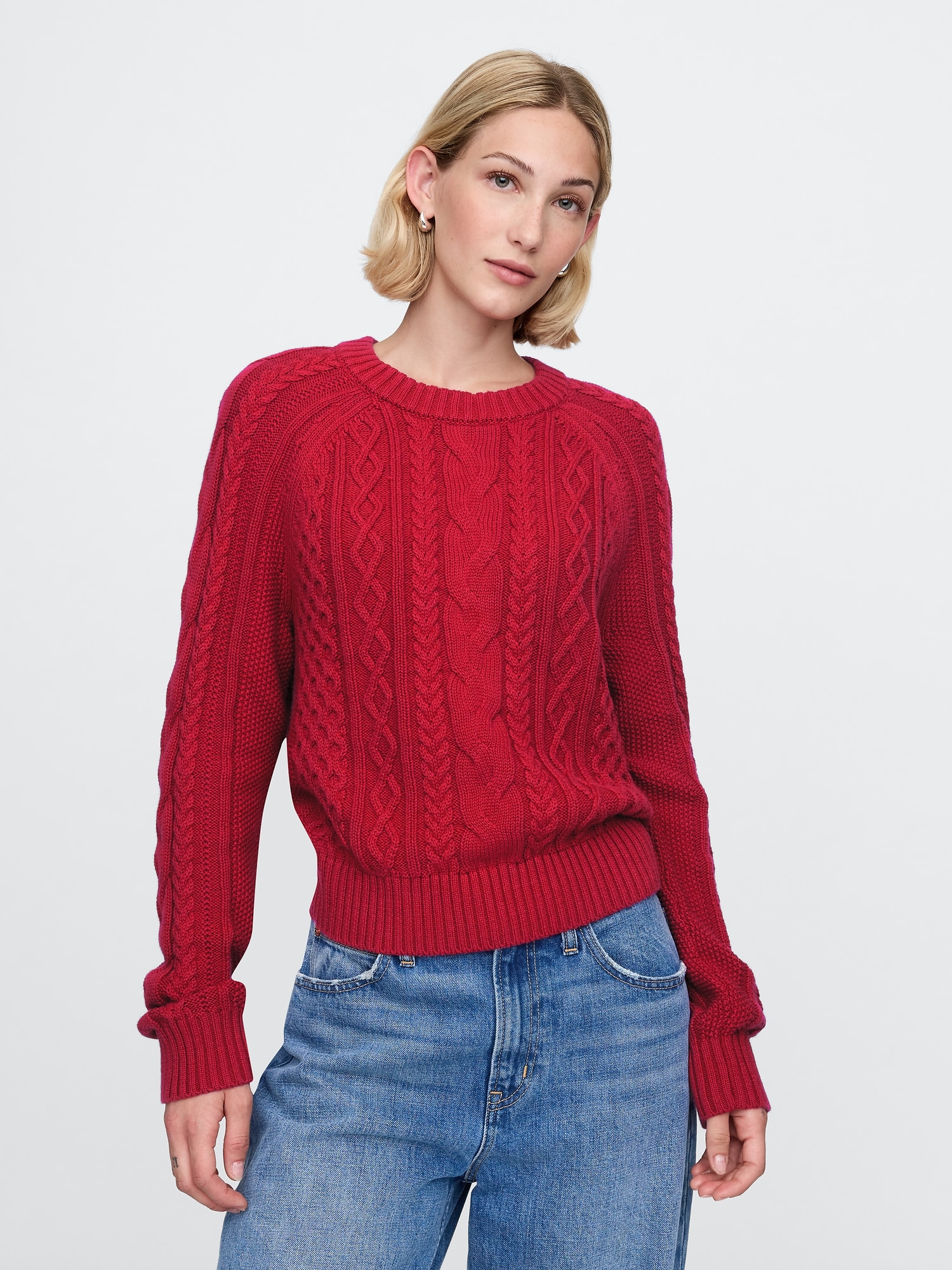 Gap cable knit sweater best sale