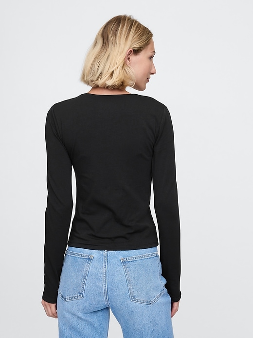 Image number 2 showing, CloseKnit Jersey Square-Neck Top