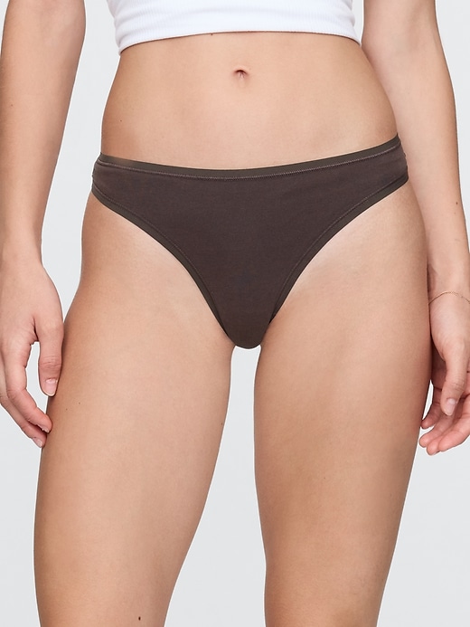 Image number 6 showing, Organic Stretch Cotton Thong