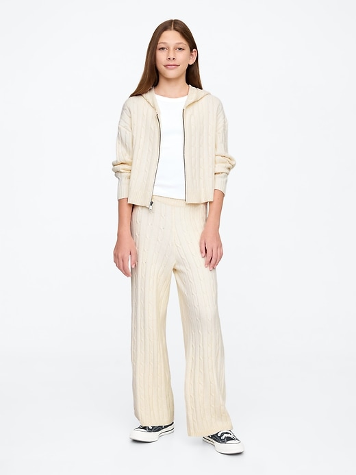 Image number 1 showing, Kids CashSoft Cable-Knit Sweater Pants